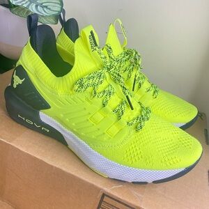 Under Armour UA Project Rock 3 HOVR Volt Black 3023004-306 Men Size 9.5